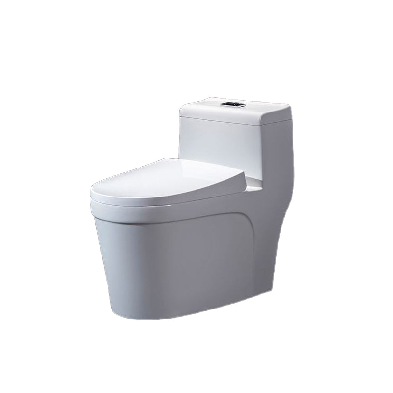 Contemporary Ceramic Toilet Bowl Floor Mounted Urine Toilet with Spray Gun for Washroom 15.4"L x 28.3"W x 25.8"H Toilet with Sprayer Clearhalo 'Bathroom Remodel & Bathroom Fixtures' 'Home Improvement' 'home_improvement' 'home_improvement_toilets' 'Toilets & Bidets' 'Toilets' 7312542