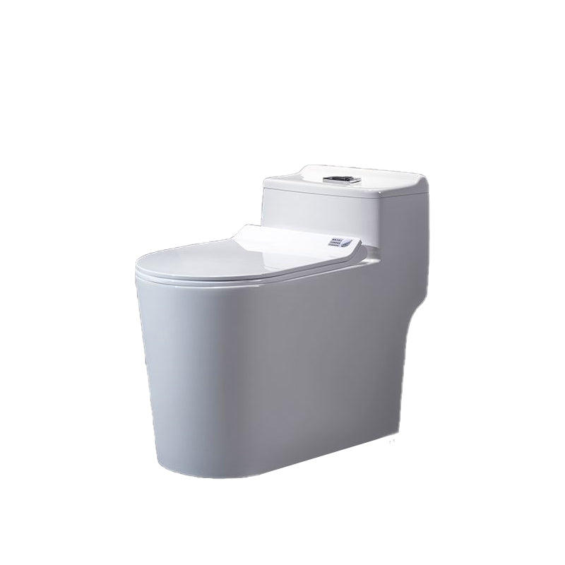 Contemporary Ceramic Toilet Bowl Floor Mounted Urine Toilet with Spray Gun for Washroom 15"L x 27"W x 24"H Toilet with Sprayer Clearhalo 'Bathroom Remodel & Bathroom Fixtures' 'Home Improvement' 'home_improvement' 'home_improvement_toilets' 'Toilets & Bidets' 'Toilets' 7312543