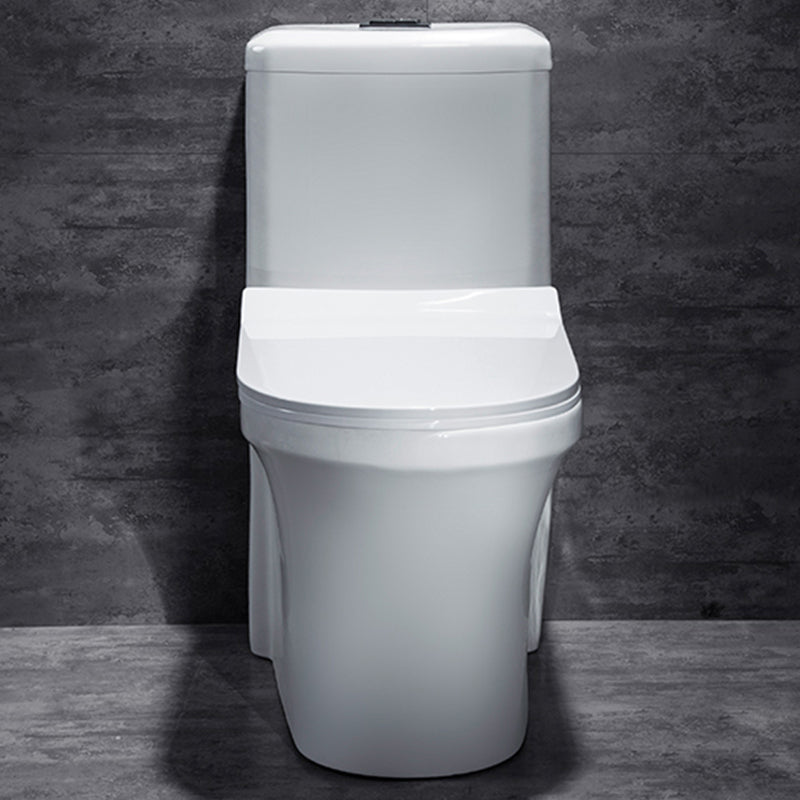 Contemporary Ceramic Toilet Bowl Floor Mounted Urine Toilet with Spray Gun for Washroom 14"L x 26"W x 30"H Toilet with Sprayer 14" Clearhalo 'Bathroom Remodel & Bathroom Fixtures' 'Home Improvement' 'home_improvement' 'home_improvement_toilets' 'Toilets & Bidets' 'Toilets' 7312544
