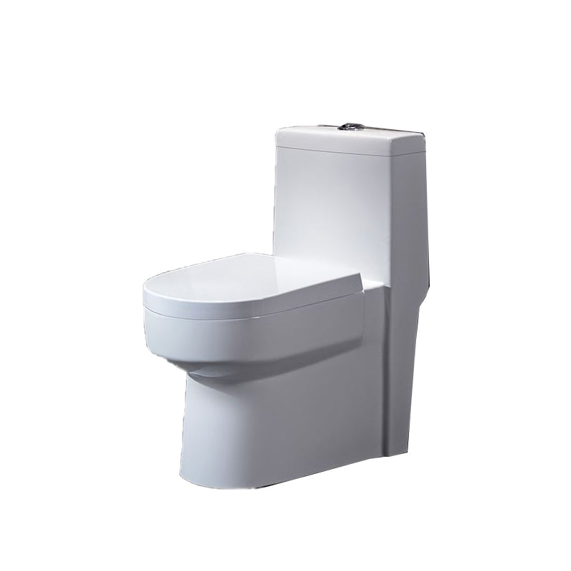 Contemporary Ceramic Toilet Bowl Floor Mounted Urine Toilet with Spray Gun for Washroom 14"L x 25"W x 29"H Toilet with Sprayer Clearhalo 'Bathroom Remodel & Bathroom Fixtures' 'Home Improvement' 'home_improvement' 'home_improvement_toilets' 'Toilets & Bidets' 'Toilets' 7312545