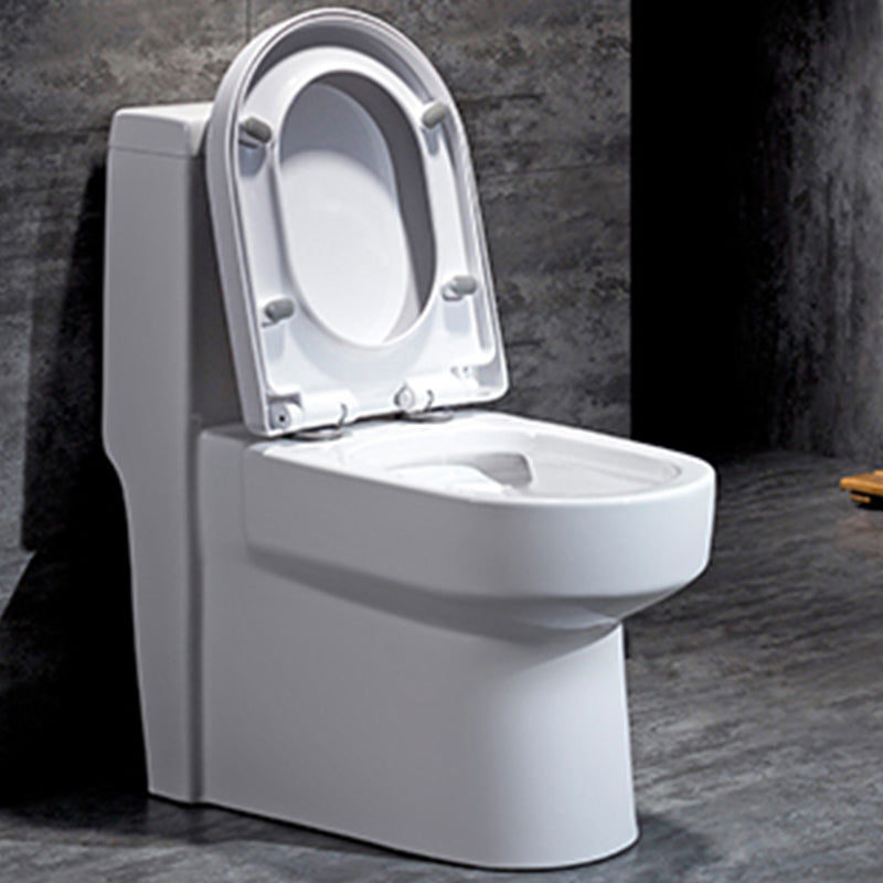 Contemporary Ceramic Toilet Bowl Floor Mounted Urine Toilet with Spray Gun for Washroom 14"L x 25"W x 29"H Toilet with Sprayer 12" Clearhalo 'Bathroom Remodel & Bathroom Fixtures' 'Home Improvement' 'home_improvement' 'home_improvement_toilets' 'Toilets & Bidets' 'Toilets' 7312546