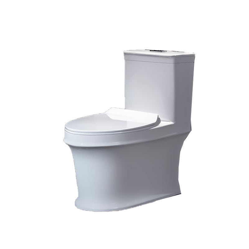 Contemporary Ceramic Toilet Bowl Floor Mounted Urine Toilet with Spray Gun for Washroom 15"L x 28"W x 29"H Toilet with Sprayer Clearhalo 'Bathroom Remodel & Bathroom Fixtures' 'Home Improvement' 'home_improvement' 'home_improvement_toilets' 'Toilets & Bidets' 'Toilets' 7312547