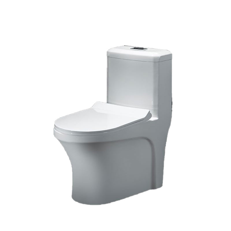 Contemporary Ceramic Toilet Bowl Floor Mounted Urine Toilet with Spray Gun for Washroom 14"L x 26"W x 30"H Toilet with Sprayer Clearhalo 'Bathroom Remodel & Bathroom Fixtures' 'Home Improvement' 'home_improvement' 'home_improvement_toilets' 'Toilets & Bidets' 'Toilets' 7312549