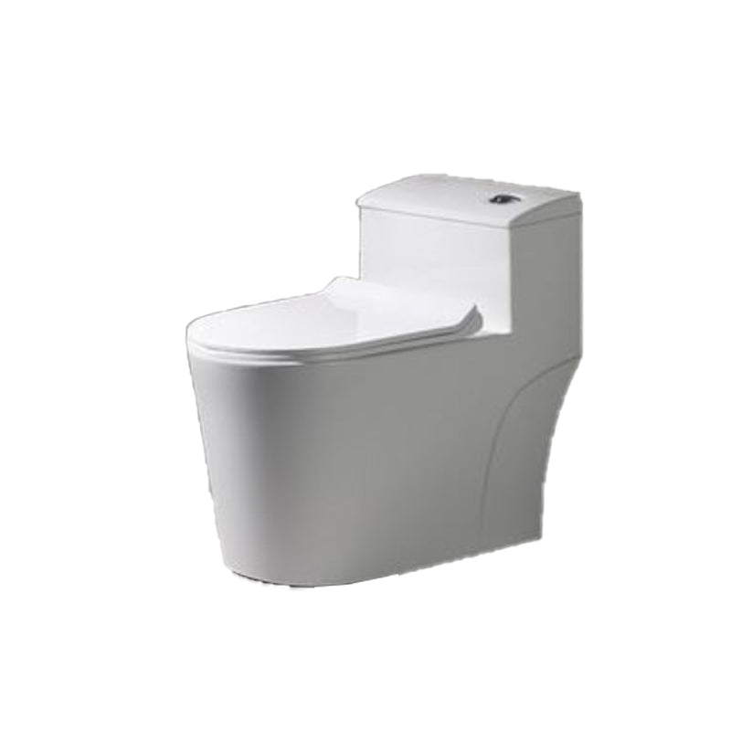 Contemporary Ceramic Toilet Bowl Floor Mounted Urine Toilet with Spray Gun for Washroom 16"L x 28"W x 24"H Toilet with Sprayer Clearhalo 'Bathroom Remodel & Bathroom Fixtures' 'Home Improvement' 'home_improvement' 'home_improvement_toilets' 'Toilets & Bidets' 'Toilets' 7312553