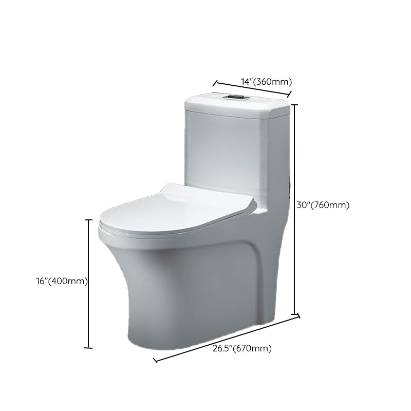 Contemporary Ceramic Toilet Bowl Floor Mounted Urine Toilet with Spray Gun for Washroom Clearhalo 'Bathroom Remodel & Bathroom Fixtures' 'Home Improvement' 'home_improvement' 'home_improvement_toilets' 'Toilets & Bidets' 'Toilets' 7312559