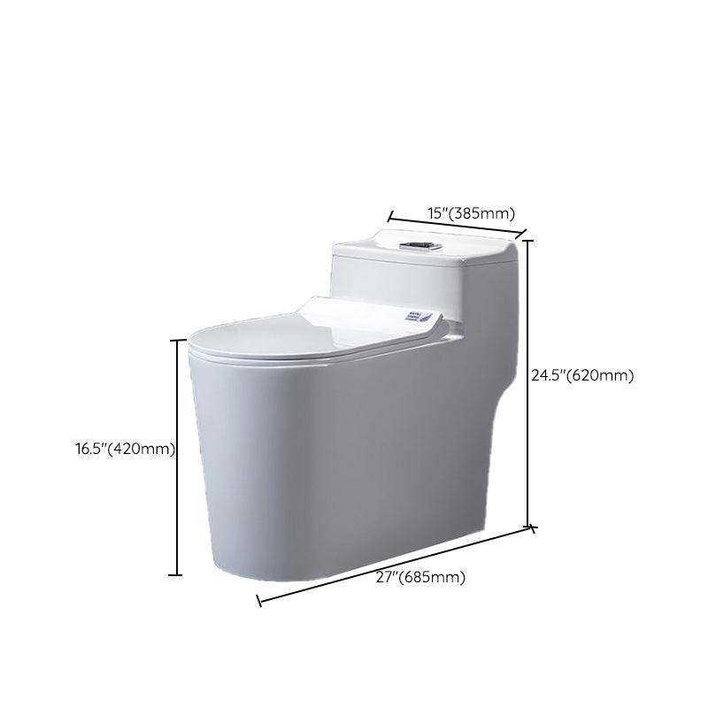 Contemporary Ceramic Toilet Bowl Floor Mounted Urine Toilet with Spray Gun for Washroom Clearhalo 'Bathroom Remodel & Bathroom Fixtures' 'Home Improvement' 'home_improvement' 'home_improvement_toilets' 'Toilets & Bidets' 'Toilets' 7312562