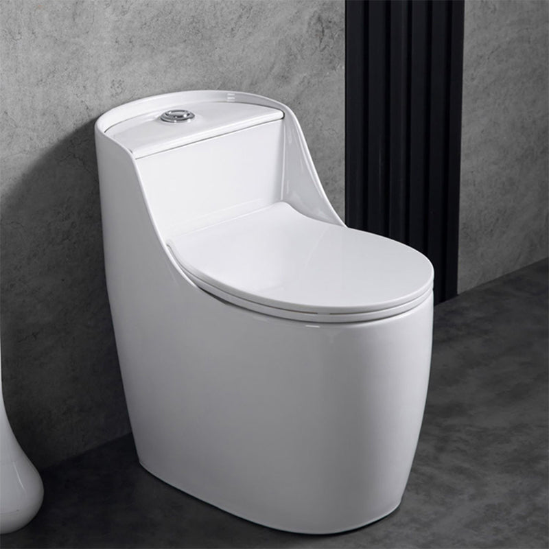Contemporary Siphon Jet Toilet Bowl Floor Mount Urine Toilet for Washroom White Toilet with Sprayer 16" Clearhalo 'Bathroom Remodel & Bathroom Fixtures' 'Home Improvement' 'home_improvement' 'home_improvement_toilets' 'Toilets & Bidets' 'Toilets' 7312569