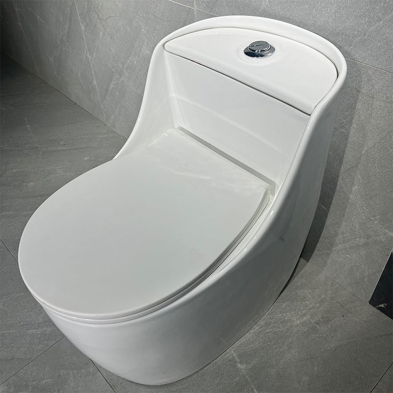 Contemporary Siphon Jet Toilet Bowl Floor Mount Urine Toilet for Washroom White Toilet with Sprayer 12" Clearhalo 'Bathroom Remodel & Bathroom Fixtures' 'Home Improvement' 'home_improvement' 'home_improvement_toilets' 'Toilets & Bidets' 'Toilets' 7312573