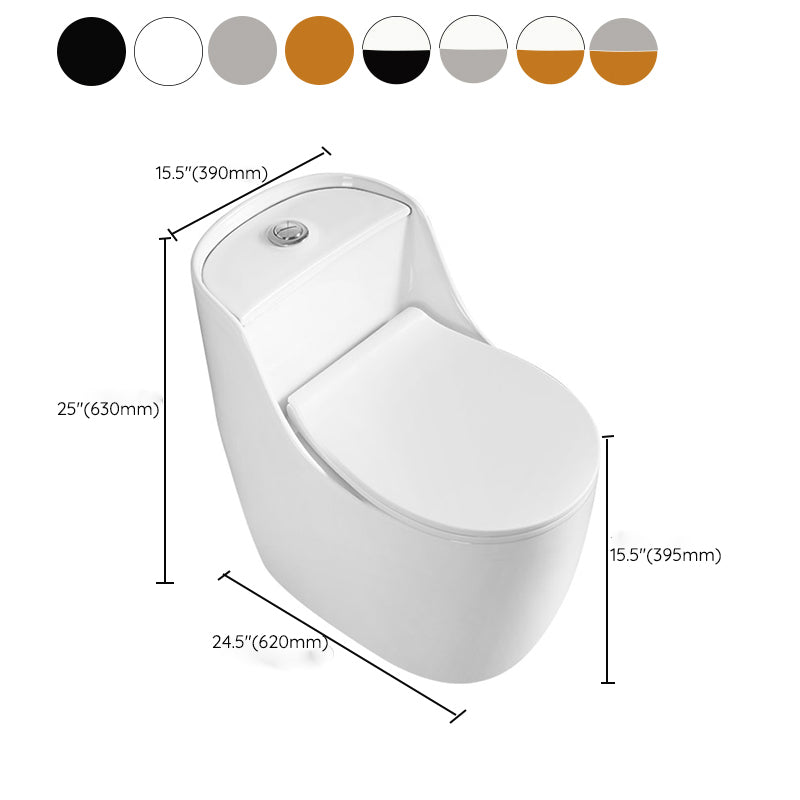 Contemporary Siphon Jet Toilet Bowl Floor Mount Urine Toilet for Washroom Clearhalo 'Bathroom Remodel & Bathroom Fixtures' 'Home Improvement' 'home_improvement' 'home_improvement_toilets' 'Toilets & Bidets' 'Toilets' 7312585