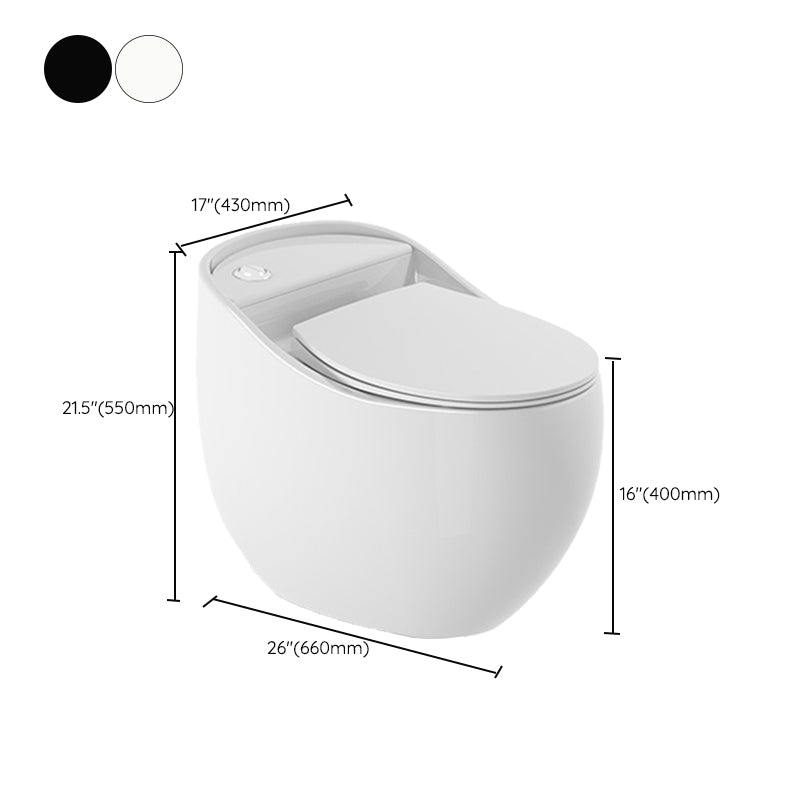 Contemporary Siphon Jet Toilet Bowl Floor Mount Urine Toilet for Washroom Clearhalo 'Bathroom Remodel & Bathroom Fixtures' 'Home Improvement' 'home_improvement' 'home_improvement_toilets' 'Toilets & Bidets' 'Toilets' 7312586