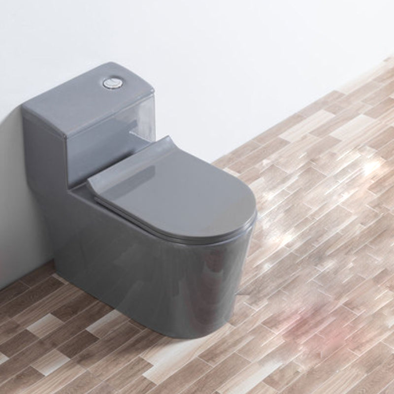 Traditional Ceramic Toilet Floor Mounted Urine Toilet for Bathroom 15"L x 28"W x 25"H Grey Clearhalo 'Bathroom Remodel & Bathroom Fixtures' 'Home Improvement' 'home_improvement' 'home_improvement_toilets' 'Toilets & Bidets' 'Toilets' 7312595