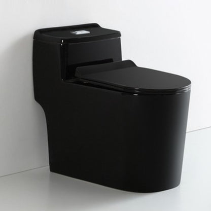 Traditional Ceramic Toilet Floor Mounted Urine Toilet for Bathroom 15"L x 27"W x 24"H Black Clearhalo 'Bathroom Remodel & Bathroom Fixtures' 'Home Improvement' 'home_improvement' 'home_improvement_toilets' 'Toilets & Bidets' 'Toilets' 7312603