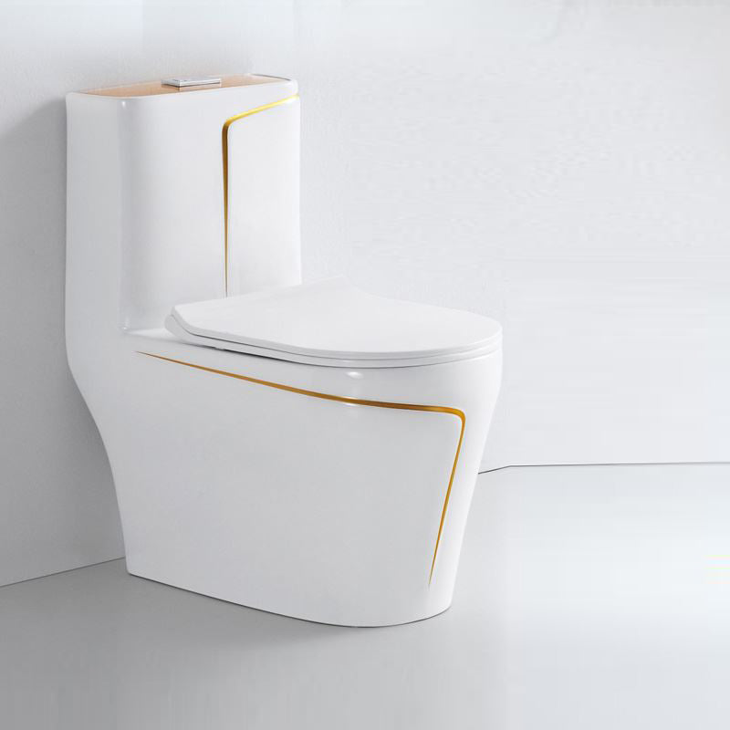 Traditional Ceramic Toilet Floor Mount Urine Toilet for Bathroom 15"L x 27"W x 29"H Toilet Only 12" Clearhalo 'Bathroom Remodel & Bathroom Fixtures' 'Home Improvement' 'home_improvement' 'home_improvement_toilets' 'Toilets & Bidets' 'Toilets' 7312629