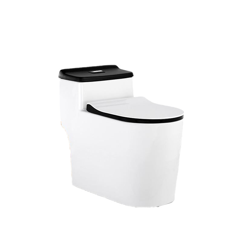 Traditional White Toilet Bowl Floor Mounted Urine Toilet for Bathroom 15"L x 27"W x 24"H Black/ White Clearhalo 'Bathroom Remodel & Bathroom Fixtures' 'Home Improvement' 'home_improvement' 'home_improvement_toilets' 'Toilets & Bidets' 'Toilets' 7312651