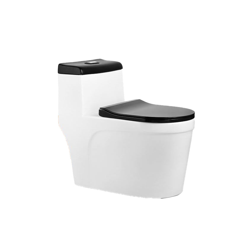 Traditional White Toilet Bowl Floor Mounted Urine Toilet for Bathroom 15"L x 28"W x 25"H Black/ White Clearhalo 'Bathroom Remodel & Bathroom Fixtures' 'Home Improvement' 'home_improvement' 'home_improvement_toilets' 'Toilets & Bidets' 'Toilets' 7312656