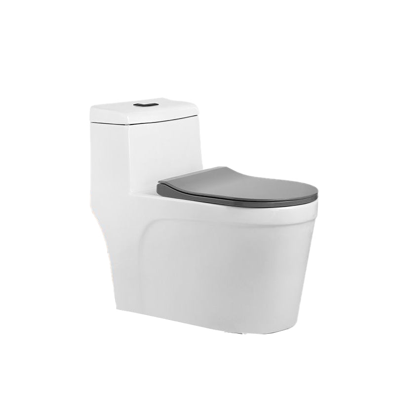 Traditional White Toilet Bowl Floor Mounted Urine Toilet for Bathroom 15"L x 28"W x 25"H Grey Clearhalo 'Bathroom Remodel & Bathroom Fixtures' 'Home Improvement' 'home_improvement' 'home_improvement_toilets' 'Toilets & Bidets' 'Toilets' 7312660