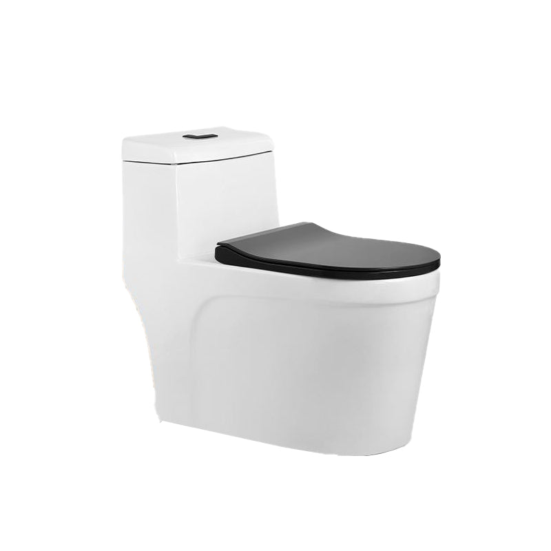 Traditional White Toilet Bowl Floor Mounted Urine Toilet for Bathroom 15"L x 28"W x 25"H Black Clearhalo 'Bathroom Remodel & Bathroom Fixtures' 'Home Improvement' 'home_improvement' 'home_improvement_toilets' 'Toilets & Bidets' 'Toilets' 7312661