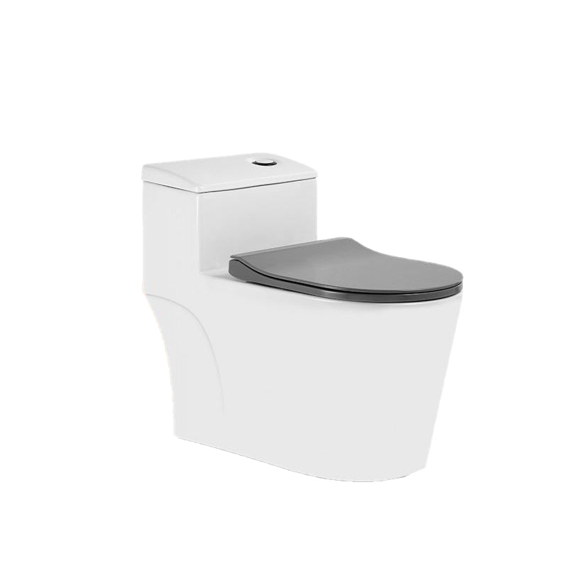 Traditional White Toilet Bowl Floor Mounted Urine Toilet for Bathroom 15"L x 28"W x 24"H Grey Clearhalo 'Bathroom Remodel & Bathroom Fixtures' 'Home Improvement' 'home_improvement' 'home_improvement_toilets' 'Toilets & Bidets' 'Toilets' 7312665