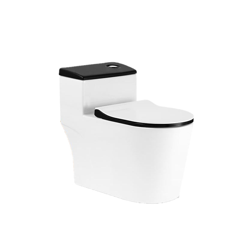 Traditional White Toilet Bowl Floor Mounted Urine Toilet for Bathroom 15"L x 28"W x 24"H Black/ White Clearhalo 'Bathroom Remodel & Bathroom Fixtures' 'Home Improvement' 'home_improvement' 'home_improvement_toilets' 'Toilets & Bidets' 'Toilets' 7312667