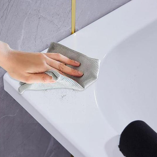 Modern Rectangular Bathtub Back to Wall Soaking Acrylic Freestanding Bath Clearhalo 'Bathroom Remodel & Bathroom Fixtures' 'Bathtubs' 'Home Improvement' 'home_improvement' 'home_improvement_bathtubs' 'Showers & Bathtubs' 7312746