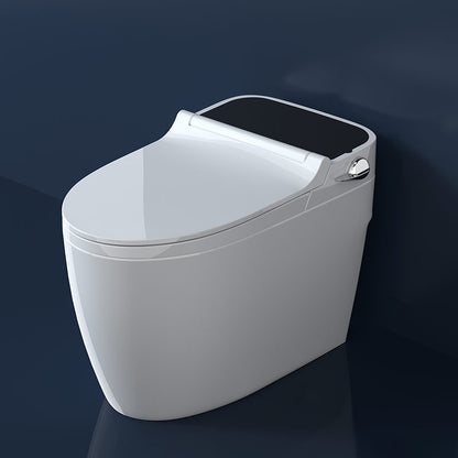 Elongated Floor Mount Bidet Vitreous China Bidet without Water Pressure Control White Black Side Button Clearhalo 'Bathroom Remodel & Bathroom Fixtures' 'Bidets' 'Home Improvement' 'home_improvement' 'home_improvement_bidets' 'Toilets & Bidets' 7312954