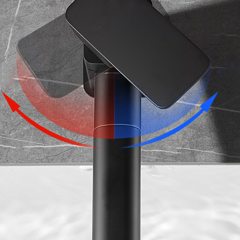 Bathroom Vessel Faucet Lever Handle 1 Hole Vessel Sink Faucet Clearhalo 'Bathroom Remodel & Bathroom Fixtures' 'Bathroom Sink Faucets' 'Bathroom Sinks & Faucet Components' 'bathroom_sink_faucets' 'Home Improvement' 'home_improvement' 'home_improvement_bathroom_sink_faucets' 7313556