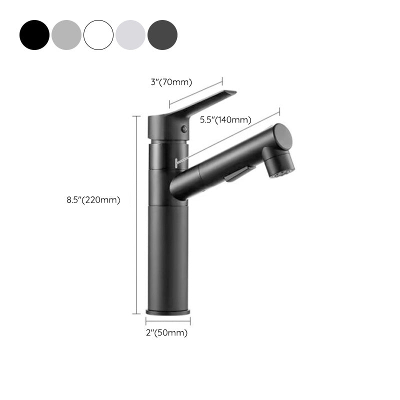 Bathroom Vessel Faucet Lever Handle 1 Hole Vessel Sink Faucet Clearhalo 'Bathroom Remodel & Bathroom Fixtures' 'Bathroom Sink Faucets' 'Bathroom Sinks & Faucet Components' 'bathroom_sink_faucets' 'Home Improvement' 'home_improvement' 'home_improvement_bathroom_sink_faucets' 7313571