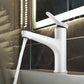 Modern Vessel Sink Faucet Lever Handle Pull-out Bathroom Faucet Branco Brilhante Clearhalo 'bathroom_sink_faucets' 'Conjuntos de Torneiras de Lavatório e Banheiro' 'home_improvement' 'home_improvement_bathroom_sink_faucets' 'Mobiliário Doméstico' 'Página inicial' 'Renovação e equipamento de casa de banho' 'Torneira para lavatório de banheiro' 7313643