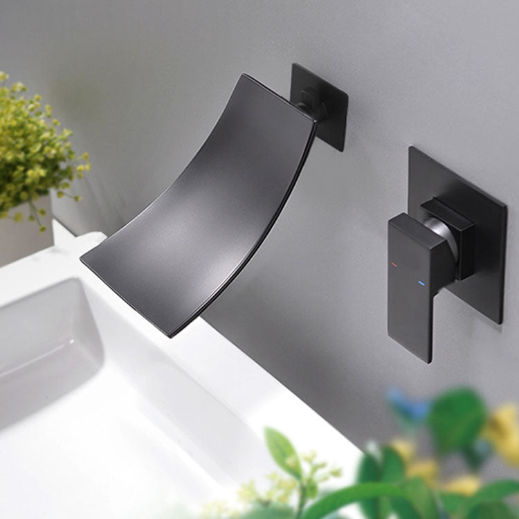Contemporary Bathroom Faucet Wall Mounted Copper Fixed Clawfoot Tub Faucet Trim Clearhalo 'Bathroom Remodel & Bathroom Fixtures' 'Bathtub Faucets' 'bathtub_faucets' 'Home Improvement' 'home_improvement' 'home_improvement_bathtub_faucets' 7313847