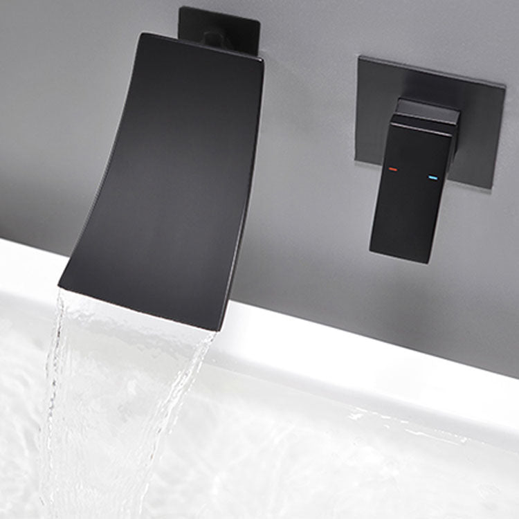 Contemporary Bathroom Faucet Wall Mounted Copper Fixed Clawfoot Tub Faucet Trim Clearhalo 'Bathroom Remodel & Bathroom Fixtures' 'Bathtub Faucets' 'bathtub_faucets' 'Home Improvement' 'home_improvement' 'home_improvement_bathtub_faucets' 7313850