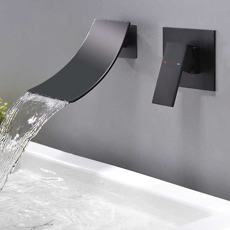 Contemporary Bathroom Faucet Wall Mounted Copper Fixed Clawfoot Tub Faucet Trim Clearhalo 'Bathroom Remodel & Bathroom Fixtures' 'Bathtub Faucets' 'bathtub_faucets' 'Home Improvement' 'home_improvement' 'home_improvement_bathtub_faucets' 7313851