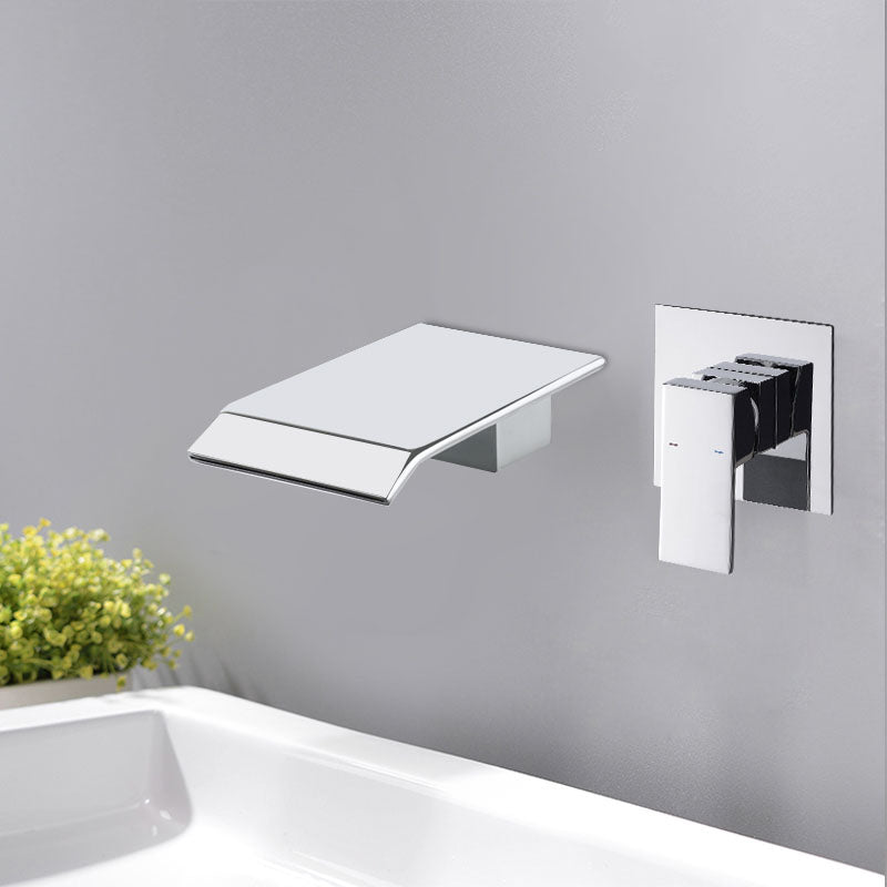 Contemporary Bathroom Faucet Wall Mounted Copper Fixed Clawfoot Tub Faucet Trim Chrome Straight Angle Clearhalo 'Bathroom Remodel & Bathroom Fixtures' 'Bathtub Faucets' 'bathtub_faucets' 'Home Improvement' 'home_improvement' 'home_improvement_bathtub_faucets' 7313853