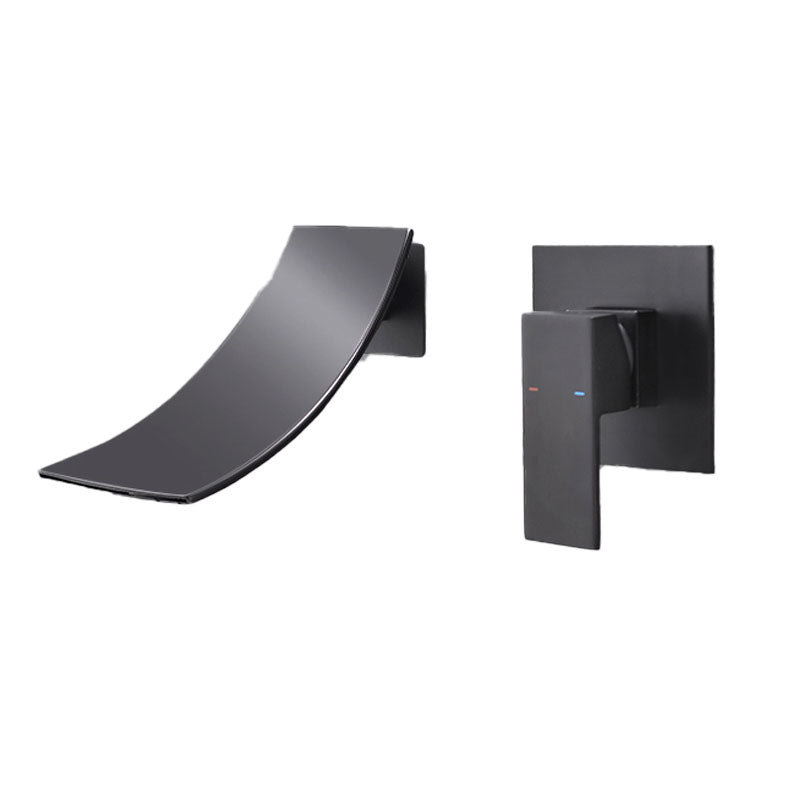 Contemporary Bathroom Faucet Wall Mounted Copper Fixed Clawfoot Tub Faucet Trim Clearhalo 'Bathroom Remodel & Bathroom Fixtures' 'Bathtub Faucets' 'bathtub_faucets' 'Home Improvement' 'home_improvement' 'home_improvement_bathtub_faucets' 7313856