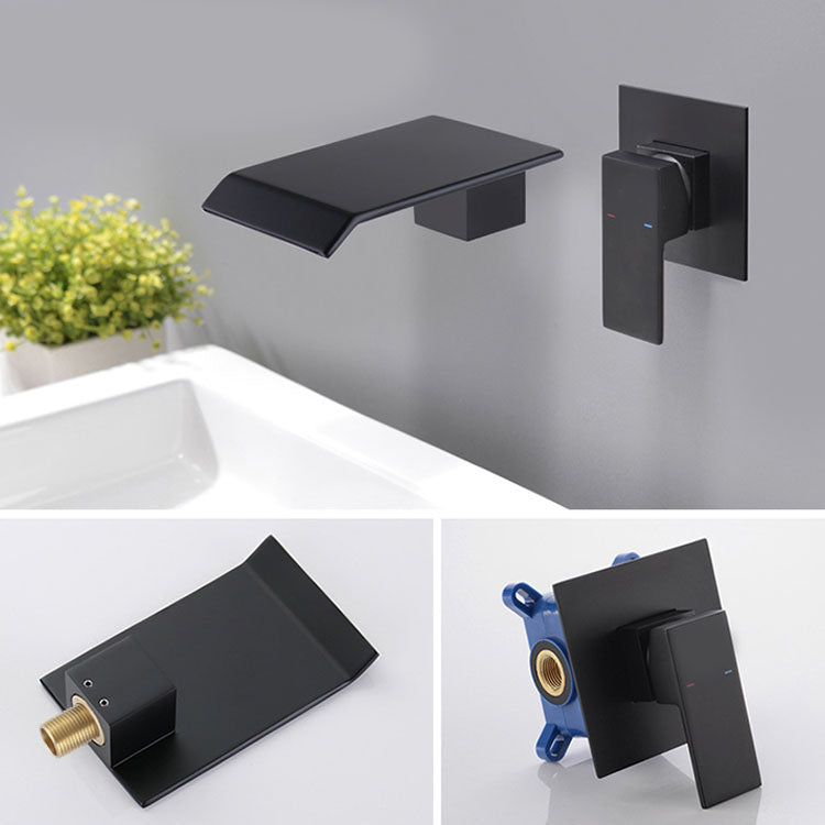 Contemporary Bathroom Faucet Wall Mounted Copper Fixed Clawfoot Tub Faucet Trim Clearhalo 'Bathroom Remodel & Bathroom Fixtures' 'Bathtub Faucets' 'bathtub_faucets' 'Home Improvement' 'home_improvement' 'home_improvement_bathtub_faucets' 7313864