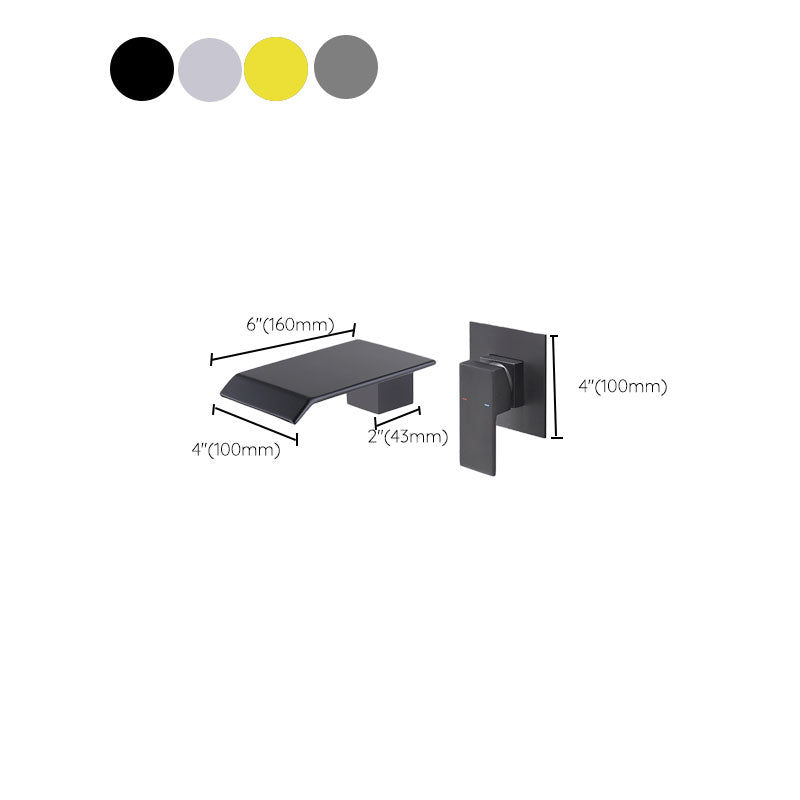 Contemporary Bathroom Faucet Wall Mounted Copper Fixed Clawfoot Tub Faucet Trim Clearhalo 'Bathroom Remodel & Bathroom Fixtures' 'Bathtub Faucets' 'bathtub_faucets' 'Home Improvement' 'home_improvement' 'home_improvement_bathtub_faucets' 7313866