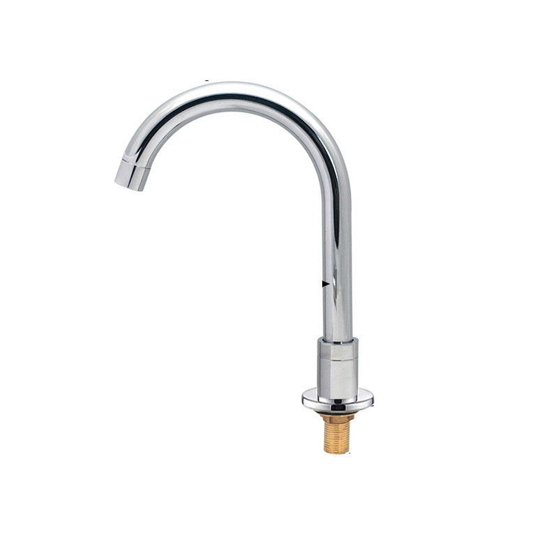Contemporary Bathroom Faucet Deck Mounted Copper Low Arc Swivel Roman Tub Faucet Set Silver Gooseneck Not Available Clearhalo 'Bathroom Remodel & Bathroom Fixtures' 'Bathtub Faucets' 'bathtub_faucets' 'Home Improvement' 'home_improvement' 'home_improvement_bathtub_faucets' 7313875