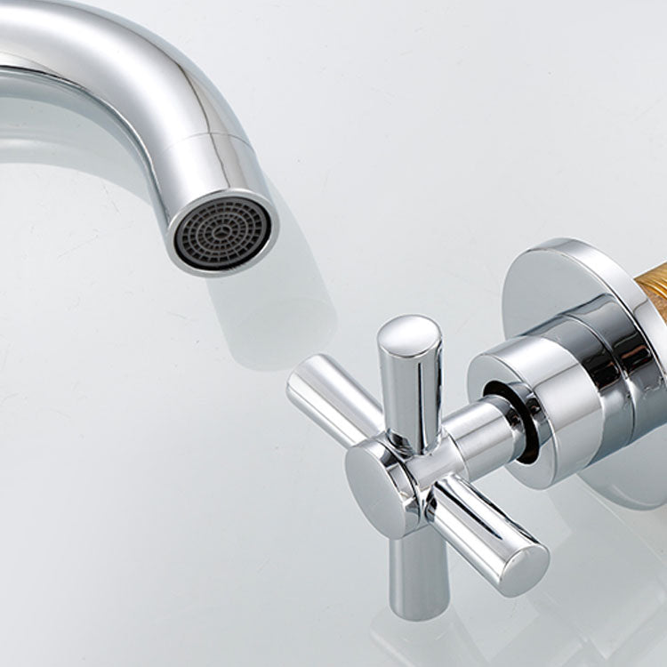 Contemporary Bathroom Faucet Deck Mounted Copper Low Arc Swivel Roman Tub Faucet Set Clearhalo 'Bathroom Remodel & Bathroom Fixtures' 'Bathtub Faucets' 'bathtub_faucets' 'Home Improvement' 'home_improvement' 'home_improvement_bathtub_faucets' 7313880