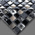 Glass Mosaic Tile Square Shape Wall Tile with Fade Resistant Dark Gray-Black Clearhalo 'Floor Tiles & Wall Tiles' 'floor_tiles_wall_tiles' 'Flooring 'Home Improvement' 'home_improvement' 'home_improvement_floor_tiles_wall_tiles' Walls and Ceiling' 7313936