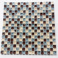 Glass Mosaic Tile Square Shape Wall Tile with Fade Resistant Yellow Blue Clearhalo 'Floor Tiles & Wall Tiles' 'floor_tiles_wall_tiles' 'Flooring 'Home Improvement' 'home_improvement' 'home_improvement_floor_tiles_wall_tiles' Walls and Ceiling' 7313952