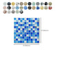 Glass Mosaic Tile Square Shape Wall Tile with Fade Resistant Clearhalo 'Floor Tiles & Wall Tiles' 'floor_tiles_wall_tiles' 'Flooring 'Home Improvement' 'home_improvement' 'home_improvement_floor_tiles_wall_tiles' Walls and Ceiling' 7313955