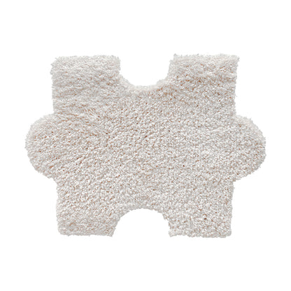 Modern Carpet Tiles Soft Shag Puzzle Detail Stain Resistant Carpet Tiles Off-White Clearhalo 'Carpet Tiles & Carpet Squares' 'carpet_tiles_carpet_squares' 'Flooring 'Home Improvement' 'home_improvement' 'home_improvement_carpet_tiles_carpet_squares' Walls and Ceiling' 7314001