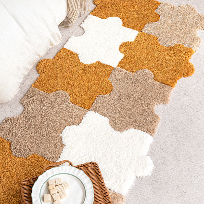 Modern Shag Carpet Tiles Puzzle Detail Color Block Indoor Carpet Tiles Clearhalo 'Carpet Tiles & Carpet Squares' 'carpet_tiles_carpet_squares' 'Flooring 'Home Improvement' 'home_improvement' 'home_improvement_carpet_tiles_carpet_squares' Walls and Ceiling' 7314026