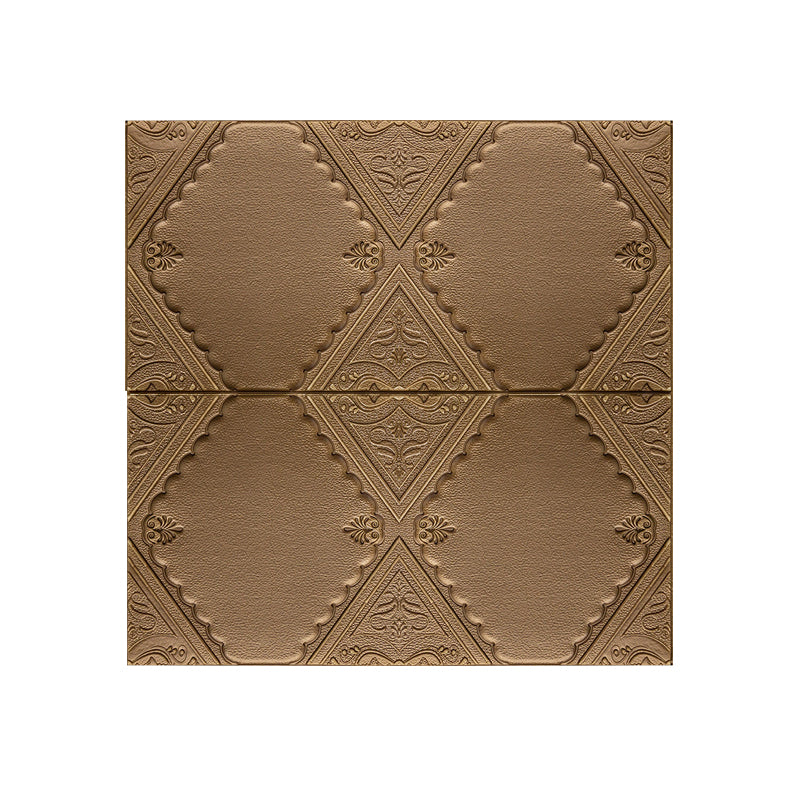 Modern Wall Panels Waterproof 3D Floral Print Peel and Stick Wall Paneling Brown Clearhalo 'Flooring 'Home Improvement' 'home_improvement' 'home_improvement_wall_paneling' 'Wall Paneling' 'wall_paneling' 'Walls & Ceilings' Walls and Ceiling' 7314093