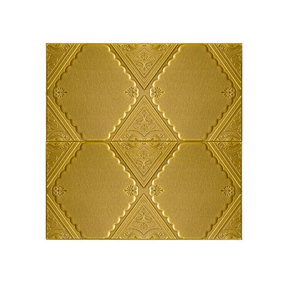 Modern Wall Panels Waterproof 3D Floral Print Peel and Stick Wall Paneling Gold Clearhalo 'Flooring 'Home Improvement' 'home_improvement' 'home_improvement_wall_paneling' 'Wall Paneling' 'wall_paneling' 'Walls & Ceilings' Walls and Ceiling' 7314095