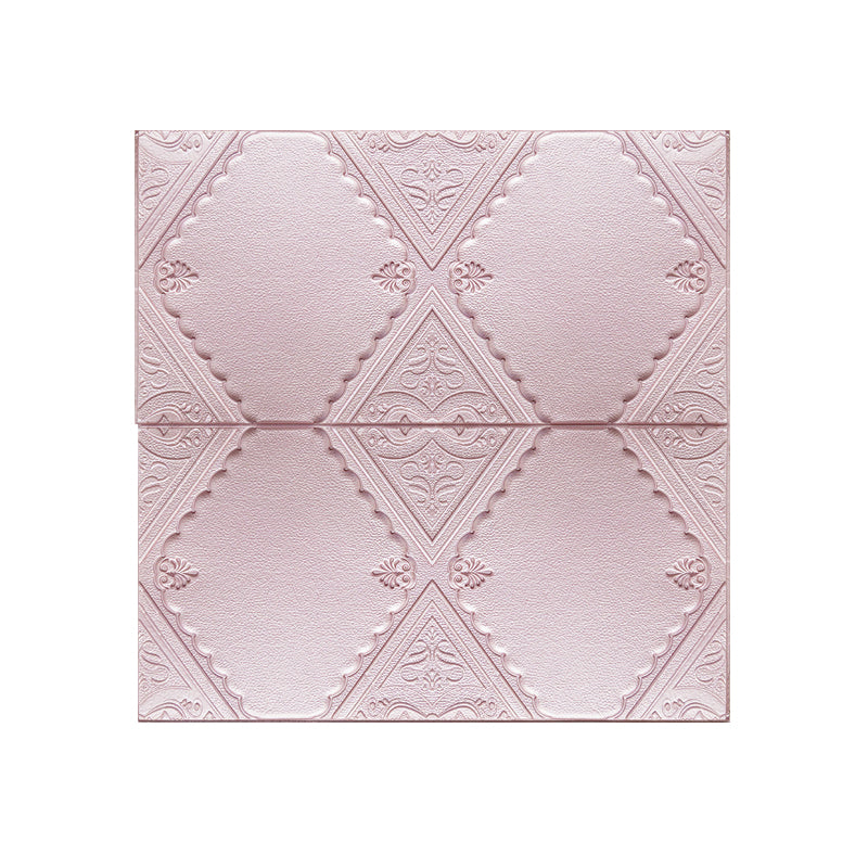 Modern Wall Panels Waterproof 3D Floral Print Peel and Stick Wall Paneling Rose Gold Clearhalo 'Flooring 'Home Improvement' 'home_improvement' 'home_improvement_wall_paneling' 'Wall Paneling' 'wall_paneling' 'Walls & Ceilings' Walls and Ceiling' 7314097