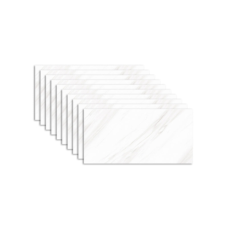 Plastic Peel & Stick Field Tile Waterproof Single Tile Wallpaper White 10-Piece Set Clearhalo 'Flooring 'Home Improvement' 'home_improvement' 'home_improvement_peel_stick_blacksplash' 'Peel & Stick Backsplash Tile' 'peel_stick_blacksplash' 'Walls & Ceilings' Walls and Ceiling' 7314122