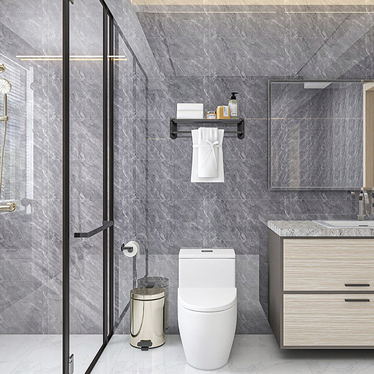 Plastic Peel & Stick Field Tile Waterproof Single Tile Wallpaper Dark Gray 10-Piece Set Clearhalo 'Flooring 'Home Improvement' 'home_improvement' 'home_improvement_peel_stick_blacksplash' 'Peel & Stick Backsplash Tile' 'peel_stick_blacksplash' 'Walls & Ceilings' Walls and Ceiling' 7314123