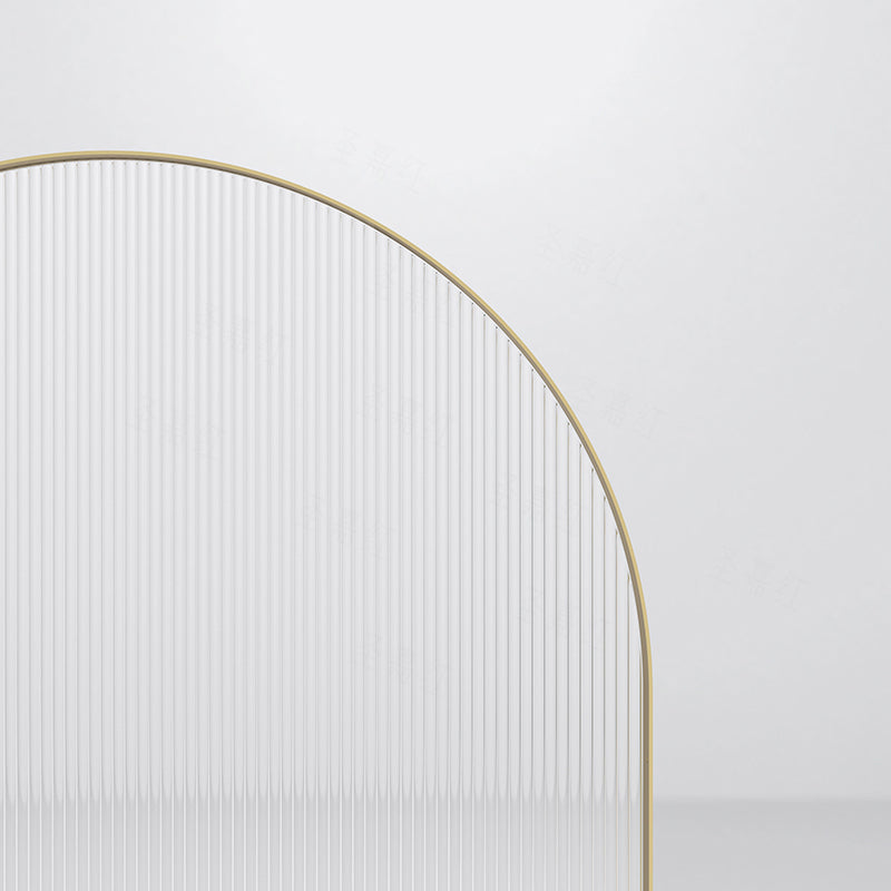 Metal Shower Door in Gold Finish, Tempered Single Fixed Framed Shower Bath Door Clearhalo 'Bathroom Remodel & Bathroom Fixtures' 'Home Improvement' 'home_improvement' 'home_improvement_shower_tub_doors' 'Shower and Tub Doors' 'shower_tub_doors' 'Showers & Bathtubs' 7314210