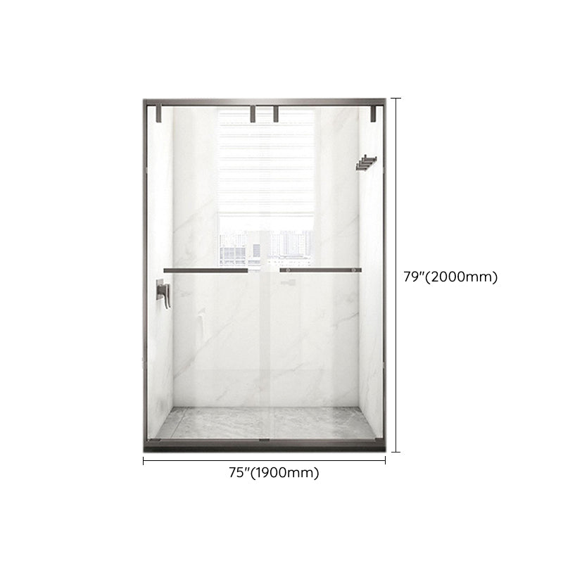 Transparent Scratch Resistant Shower Bath Door Gray Shower Bath Door Clearhalo 'Bathroom Remodel & Bathroom Fixtures' 'Home Improvement' 'home_improvement' 'home_improvement_shower_tub_doors' 'Shower and Tub Doors' 'shower_tub_doors' 'Showers & Bathtubs' 7314242