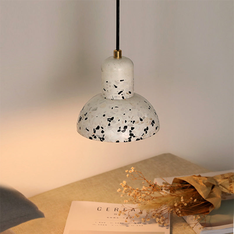 Cement Urn Down Lighting Nordic 1 Light White and Black Ceiling Pendant Lamp for Restaurant Clearhalo 'Ceiling Lights' 'Modern Pendants' 'Modern' 'Pendant Lights' 'Pendants' Lighting' 731559